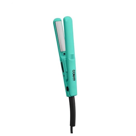 Conair Mini 1/2-inch Ceramic Flat Iron; Perfect for On-The-Go Styling, Turquoise