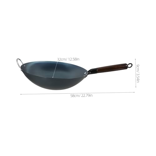 Wok de Hierro con Mango de Madera Tradicional Ciieeo miniatura 2