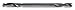 Double End Drill, Size #20, HSS, Blk Oxide