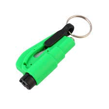 e-INFINITYcAR Glass Breaker and Seat Belt Cutter-Multi Functional Rescue Hammer (Green X 1 Pieces)