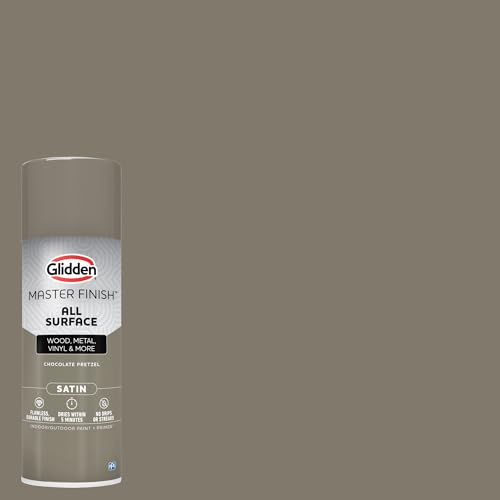Image of Glidden Master Finish 12 oz. Satin Chocolate Pretzel Interior /Exterior All Surface Spray Paint and Primer (Pack of 2)