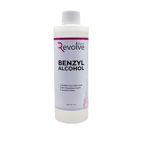 REVOLVE CHEM Benzyl Alcohol 8 oz Premium Pure Solvent Liquid Base