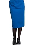 Scrubs Uniform Skirt Workwear Professionals, Rib-Knit Waist, Soft Stretch Plus Size WW510, 2XL, Royal