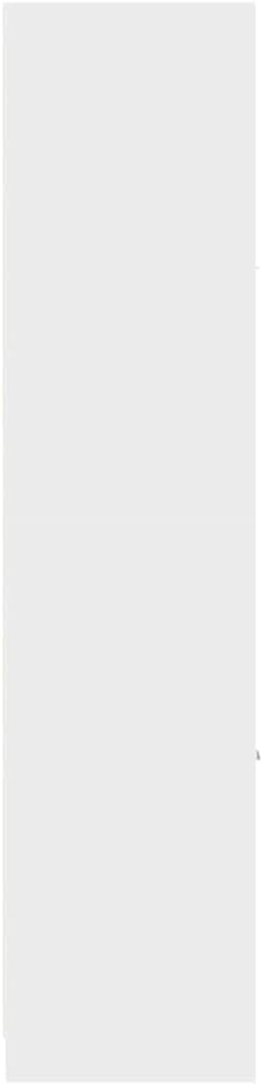 Apothecary Cabinet White Engineered Wood Medium Storage Cabinet with Four Drawers and Sliding Doors for Home Office Living Room Storage Locker