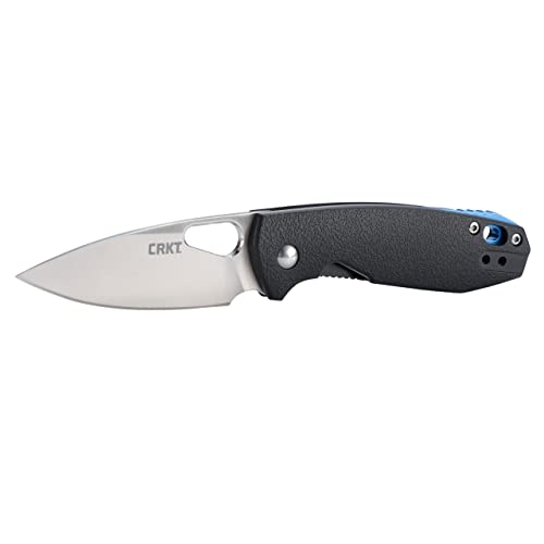 CRKT Piet EDC Folding Pocket Knife: Urban Everyday Carry, Drop Point Blade with Satin Finish, Thumb Hole, Liner Lock, Glass Reinforced Fiber Handle 5390