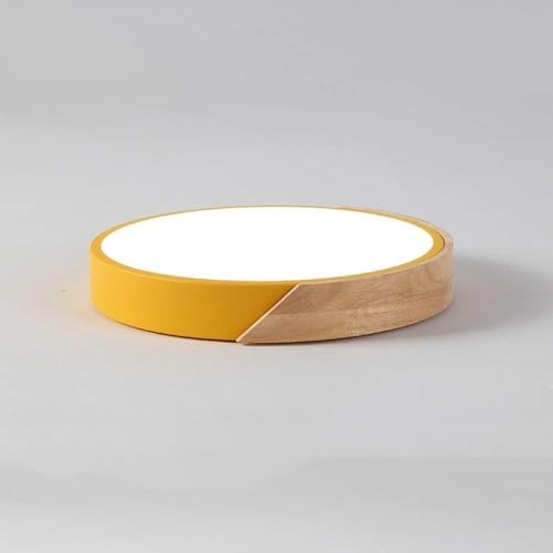 Accesorio de iluminación de madera maciza LWX, plafón LED 24W de diseño minimalista