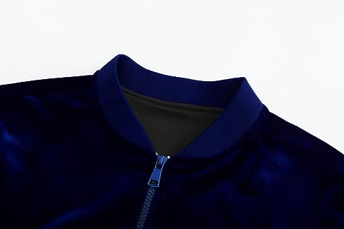 Image of Mens Faux Suede Bomber Jacket Varsity Jacket Windbreaker Vintage Casual Lightweight Leather Coats Jackets