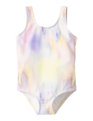 NAME IT Mädchen Nmfzelia Swimsuit Badeanzug, Double Cream, 110 cm-116 cm