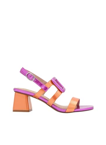 Azarey SANDALIA FUCSIA METALIZADA DE TACÓN ANCHO   (Talla 41)