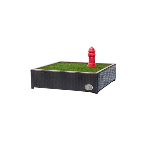 Image of Porch Potty Small Indoor & Outdoor Dog Potty System with Artificial Grass, Quick-Draining Base & Drainage Hose - Reusable Dog Grass Pad for Apartments, Balconies, Patios & RVs