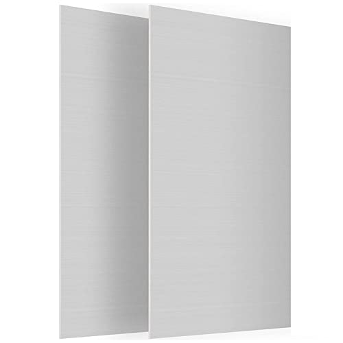 2Pack 6061 T651 Aluminum Sheet Metal 6" x 12" x 1/16"(0.06”) Flat Plain Thin Aluminum Plate Covered with Protective Film, 1.5mm Heat Treatable Rectangle Aluminum Metal Plate for Crafting, lndustry