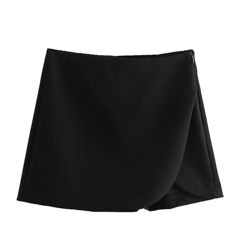 Conjunto falda pantalón asimétrico talle alto para ir cómoda y elegante a la oficina