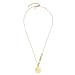 Produktbild JEWELS BY LEONARDO Arina CIAO Halskette aus Edelstahl 1 Stück, kurze goldfarbene Ankerkette mit Münz-Anhänger und Gliederelement, Damen Modeschmuck, 022287