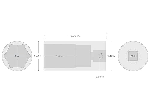 TEKTON 1/2 Inch Drive x 1 Inch Deep 6-Point Impact Socket | SID23025 by TEKTON - Image 6