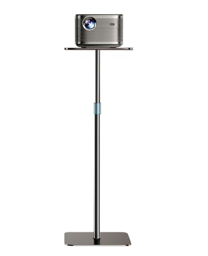 HIBORI Support de projecteur réglable en hauteur de 104 à 160 cm - Support au sol avec plaque pour présentations, home cinéma, studio, bureau - Charge...