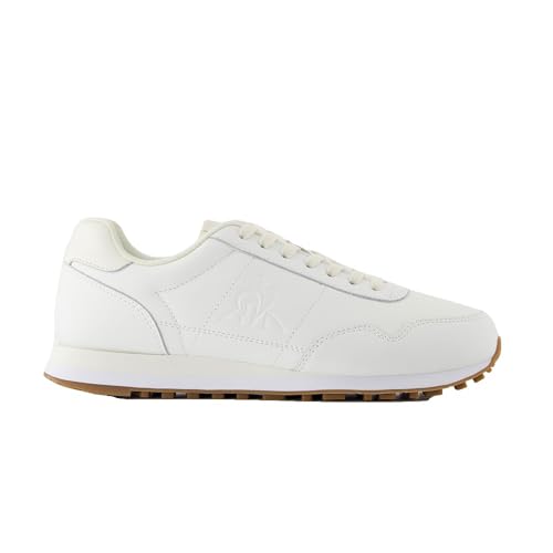 Le COQ Sportif Astra Leather – Zapatillas Hombre Parte Superior Cuero y Textil Confort Urbano Diseño Retro Suela EVA Goma Estilo Diario – 46 EU – Blanco Optical White Gum