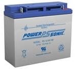 Power-Sonic Rechargeable Sealed Lead Acid Battery PS-12180 12V 18.0 AH @ 20-hr. 12V 17.1 AH @ 10-hr.