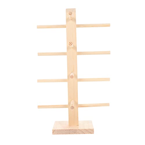 Didiseaon Pine Wood Sunglasses Rack 4 Slot Display Stand Eyeglasses Storage Practical and Stylish