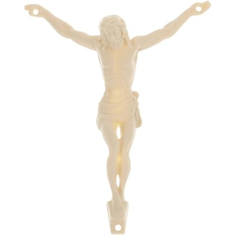 Yardwe Beige Jesus Sculpture Wall Cross Decoration Cover