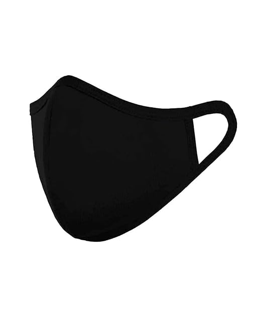 Stretchable Cotton Anti Pollution Multi Layer Washable Reusable Mask for men women (BLACK)