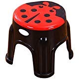 IJIA Step Stool for Toddlers Plastic Stools for Kids and Adult Non Slip Stool with Cute Ladybug Cartoon Pattern, Lovely Stool for Bathroom, Living Room Anti-Slip Fashion Kids Stool - Random Color