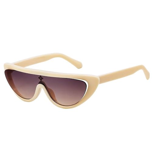 Lunettes de soleil œil de chat pour femmes monture fendue vintage et tendance punk