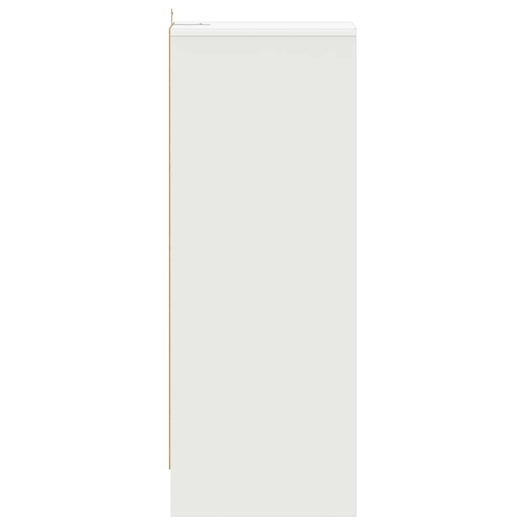 vidaXL Mueble Zapatero Organizador de Zapatos Armario Pasillo Almacenaje Taburete Puf Caja Banco Estantería de Contrachapada Blanco 31,5x35x90 cm