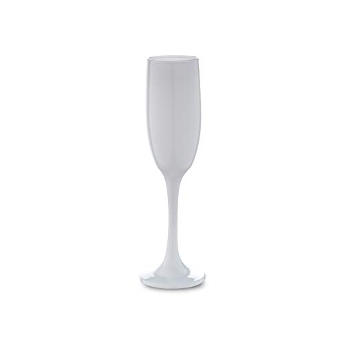 Vikko Décor White Champagne Flutes | 6 Ounce Capacity – Perfect For Parties, Weddings, And Everyday – Thick And Durable – Dishwasher Safe – Set Of 6 Sparkling Wine Glasses #TOP1