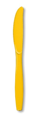 Creative Converting 10574 Mustard Yellow Plastic Knives, 24 pcs