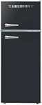 HAMILTON BEACH 2 Door Apartment Size Refrigerator with Freezer, 7.5 cu. ft, Retro Black