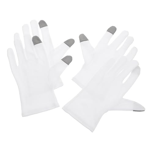 Beaupretty 2 Pares Guantes hidratantes para dormir guantes de noche guantes humectantes de silicona guantes de protección ultravioleta guantes de loción algodón