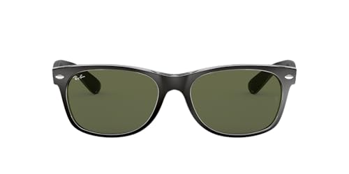 Ray Ban New Wayfarer, Gafas de Sol Unisex adulto, Multicolor (Black and Transparent 6052), 52 mm