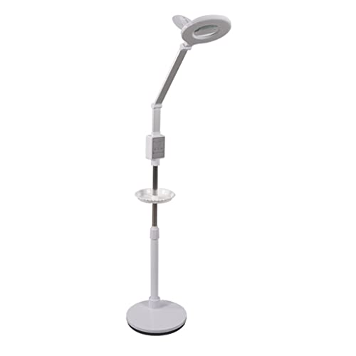 Lampadaire loupe LED avec variateur tactile et bras pivotant pour esthétique et lecture