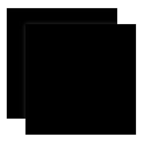 HXymxkeqi 2Pcs Black Anodized Aluminum Sheet 12" x 12" x 1/32" (0.8mm) Corrosion-Resistant Metal Plates for Laser Engraving, DIY Crafting, Sign Making, Home Decor Cover