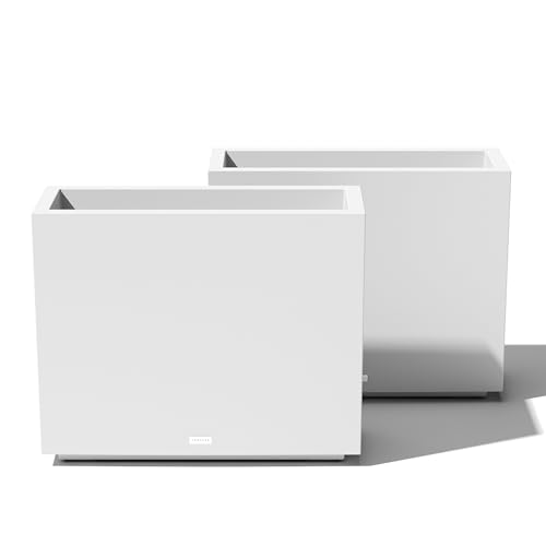 Image of Veradek Block Series Span Planter - Tall Rectangular Outdoor Planter