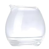 Tofficu Kleiner Milchglasbecher aus Transparentem Glas 1 Stück Milchbecher für Kaffee und Tee...
