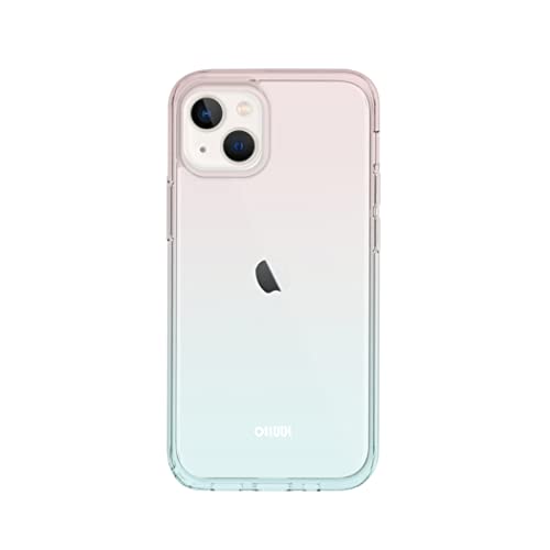 iPhone14 iPhone13 クリアケース 耐衝撃 グラデーション パステルカラー クリア アイフォン14 PINK × LIGHT BLUE yeppeo (イエッポ)