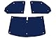 Fensterrollo-Set Kombatibel Mit VW T6.1 Transporter (2020-Date)(Frontset mit Regensensor) Rückseite einfärben Tango-Orange, Reversibel und Thermisch