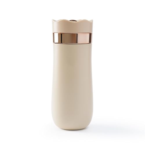 Vocdikficy Portátil de Prensa Francesa de Viaje Cafetera de Doble Pared de Acero Inoxidable con Aislamiento Al Vacío Cafetera y Tetera 320ML C