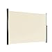 Sekey Seitenmarkise Alu 180 x 300 cm (H x L), Sichtschutz, Seitenrollo Ausziehbar für Balkon, Terrasse und Garten, Staubdicht, Windschutz, Wasserdicht, Sonnenschutz, Blickdicht, Beige