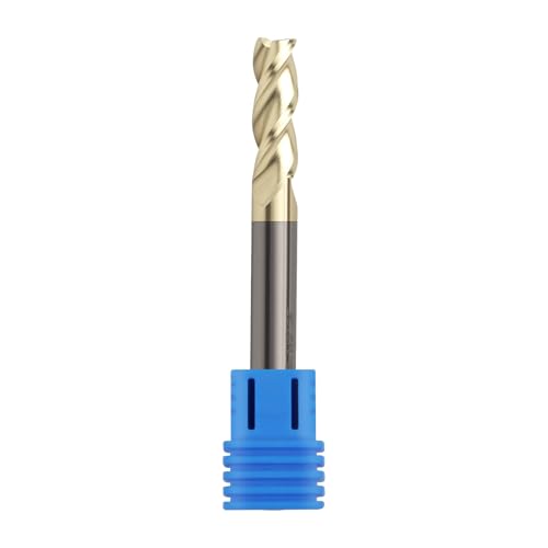 Image of 1 /4 inch Carbide Corner Radius End Mills, ZRN Coated, 3 Flute, End Mill Bits for Aluminum, CNC Router Bits with 37 Degree Helix, 015 inch Corner Radius Milling Cutter