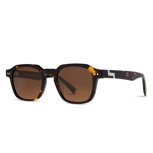 Image of KIAURA Lautner Premium UV400 Polarized Sunglasses, XL & Original Sizes, Shape Memory Acetate Frames, Scratch-Resistant Lenses