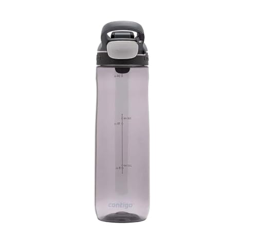 Contigo Ashland Autospout Water Bottle with Flip Straw, Large BPA Free Drinking Bottle, Sports Flask, Leakproof Gym Bottle, Ideal for Sports, Bike, Running, Hiking, 720 ml, Smoke