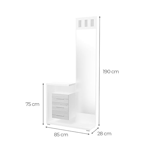 Mueble recibidor vertical para organizar entradas estrechas con el estilo Celine 6