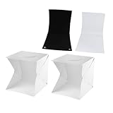 BESPORTBLE Caja de Luz Fotográfica Portátil 30 CM con Luces LED Fondos Negro y Blanco Kit para Fotografía de Joyas y Accesorios Mini Tienda de Luz para Estudio Interiores