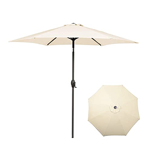 Parasol redondo para terraza y jardín con inclinación ajustable y gran estabilidad