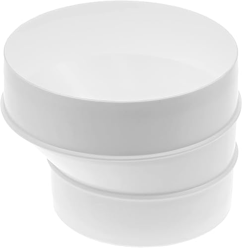 Vent Systems Ø125 mm auf Ø100 mm Reduzierstück – Weißer ABS Kunststoff Kanaladapter – Robuster Rohrverbinder für Lüftungsanlagen – Für Wand Decke Luftkanal – Innen Außen Belüftungssystem