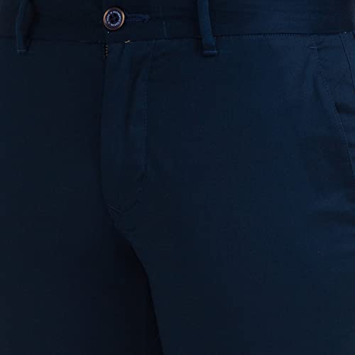 Image of Parx Cotton Dark Green Casual Trouser for Men