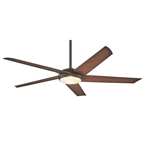 MINKA-AIRE F617L-ORB/AB Raptor LED 60 Inch Ceiling Fan with Remote Control, Oil Rubbed Bronze