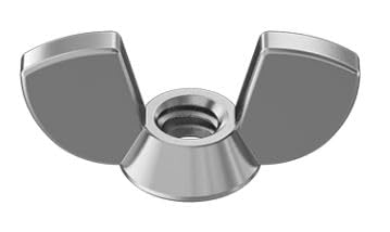 Écrous papillon 1/4"-20 en acier zingué, lot de boulonnerie pour fixation à oreilles